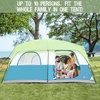 PORTAL 10 Person Cabin Tent,Family Camping Tent Easy Setup, Windproof/2-Room/Large Mesh Windows Tents with Carry Bag, Family Tent for Camping/Hiking,Blue/Green
