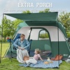 PORTAL 6 | 8 | 10 Person Family Camping Tent with Porch, Big Family Camping Tent with Tall Height, Good Ventilation, Water Resitant Large Tent for Outdoor Camping, Backyard(Green)