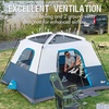PORTAL 6 | 8 | 10 Person Family Camping Tent with Porch, Big Family Camping Tent with Tall Height, Good Ventilation, Water Resitant Large Tent for Outdoor Camping, Backyard(Deep Blue)