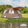 PORTAL 6 | 8 | 10 Person Family Camping Tent with Porch, Big Family Camping Tent with Tall Height, Good Ventilation, Water Resitant Large Tent for Outdoor Camping, Backyard(Brown)