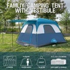 PORTAL 6 | 8 | 10 Person Family Camping Tent with Porch, Big Family Camping Tent with Tall Height, Good Ventilation, Water Resitant Large Tent for Outdoor Camping, Backyard(Deep Blue)