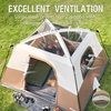 PORTAL 6 | 8 | 10 Person Family Camping Tent with Porch, Big Family Camping Tent with Tall Height, Good Ventilation, Water Resitant Large Tent for Outdoor Camping, Backyard(Brown)