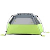 PORTAL POP Up Beach Tent, 2-4 Person UPF50+ Beach Tent Sun Shelter, Open Front, Three Mesh Windows, Two Mesh Side Pocket, Instant Sun Shelter with Carry Bag, Green/Grey