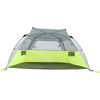 PORTAL POP Up Beach Tent, 2-4 Person UPF50+ Beach Tent Sun Shelter, Open Front, Three Mesh Windows, Two Mesh Side Pocket, Instant Sun Shelter with Carry Bag, Green/Grey