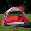 Portal 10′ x 6′ Easy-Up Sun Shelter with Included Storage Pockets, Red/Grey