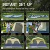 Portal 8 Person Instant Tent for Camping, Large Water Resistant Cabin Family Tent Easy Setup with 5 Large Mesh Windows, Rainfly, Carry Bag