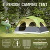 Portal 8 Person Instant Tent for Camping, Large Water Resistant Cabin Family Tent Easy Setup with 5 Large Mesh Windows, Rainfly, Carry Bag
