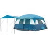 image:imagePORTAL 6  8  10 Person Family Camping Tent with Porch Big Family Camping Tent with Tall Height Good Ventilation Water Resitant Large Tent for Outdoor Camping BackyardBlue