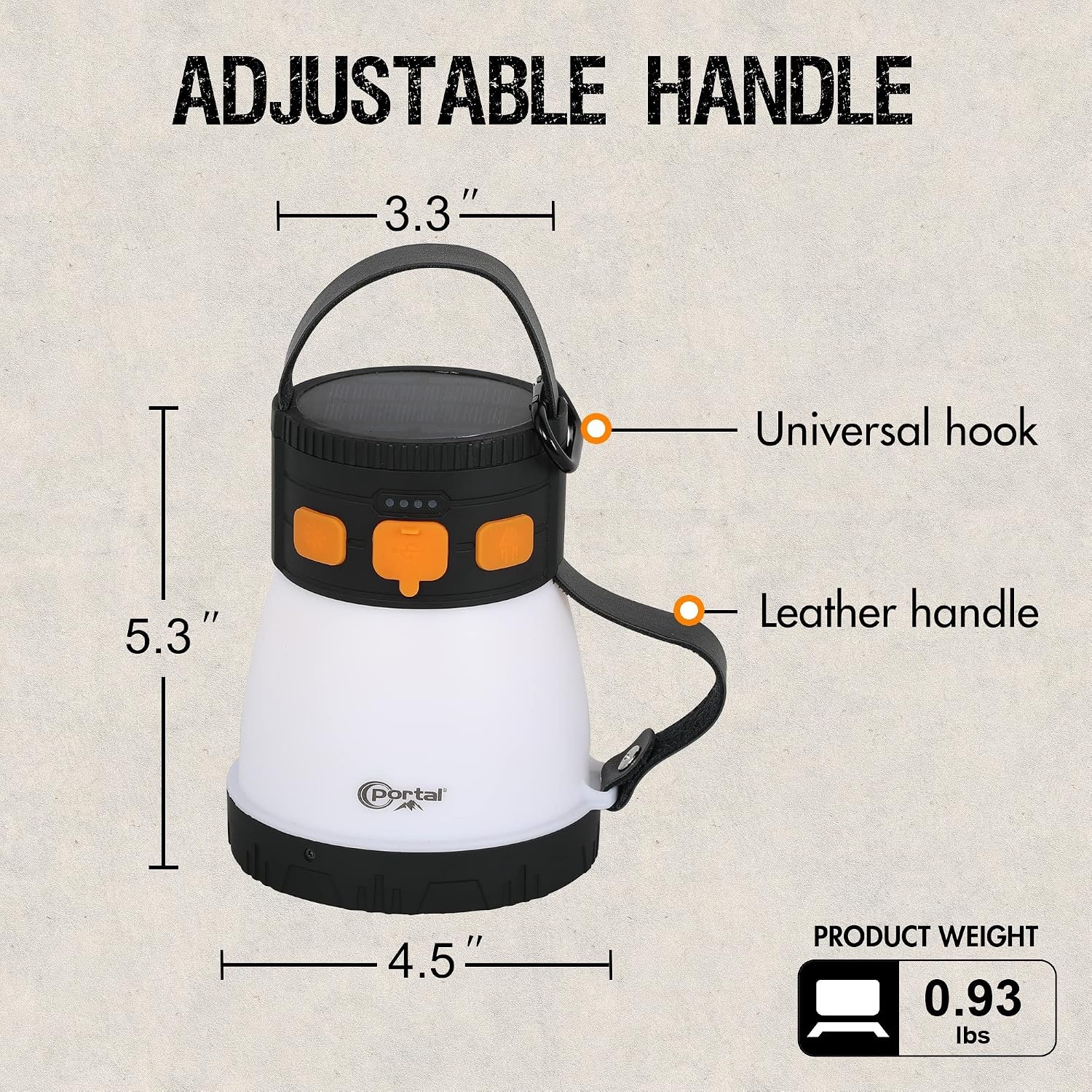 image:imagePORTAL Rechargeable Camping Lantern Battery Powered LED Portable Flashlight RGB Camping Lights Waterproof for Power outages Camp Tents Hiking Fishing Emergency Hurricane 3in11500LM 7200mAh