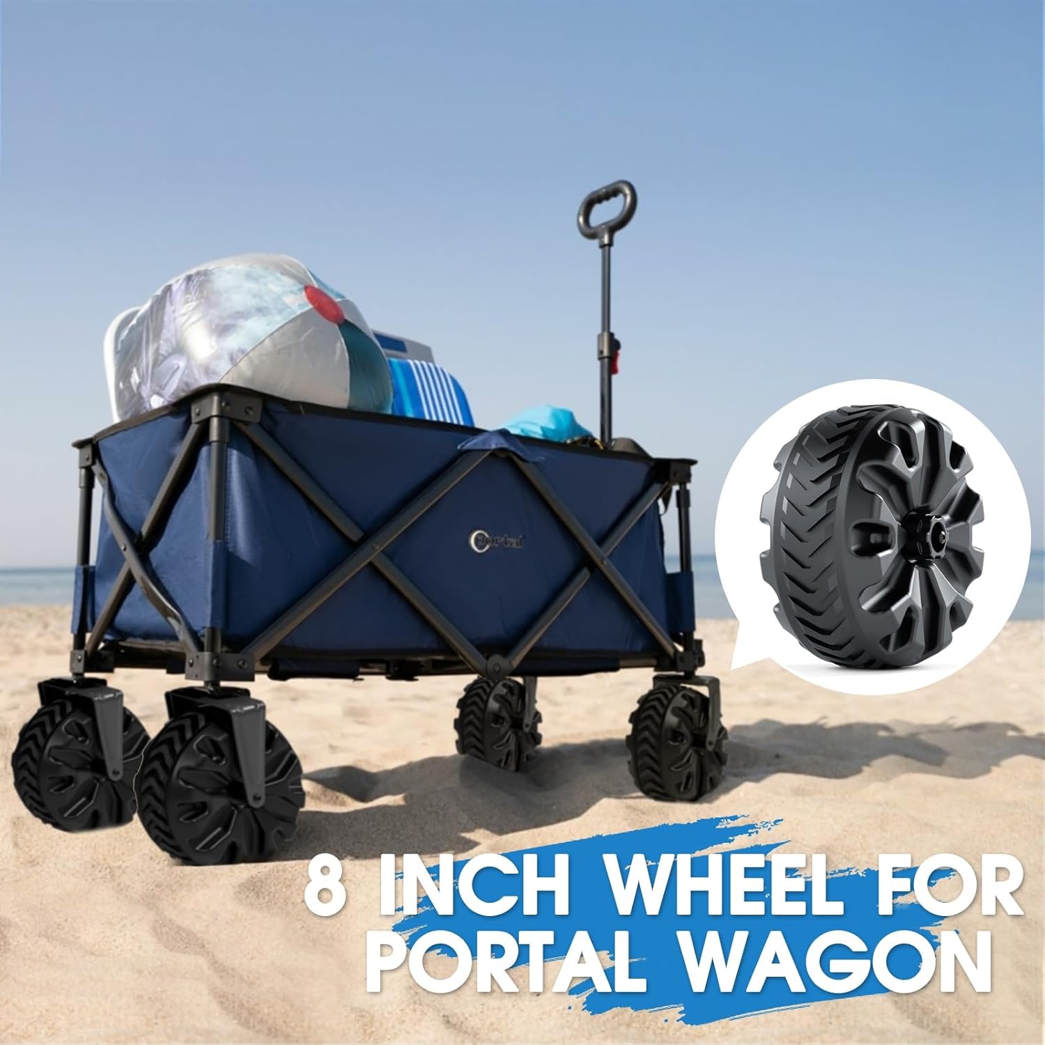 image:imagePORTAL Wagon Wheels Replacement 8 Diameter X 34 Wide for Utility Wagon Cart2 PCS