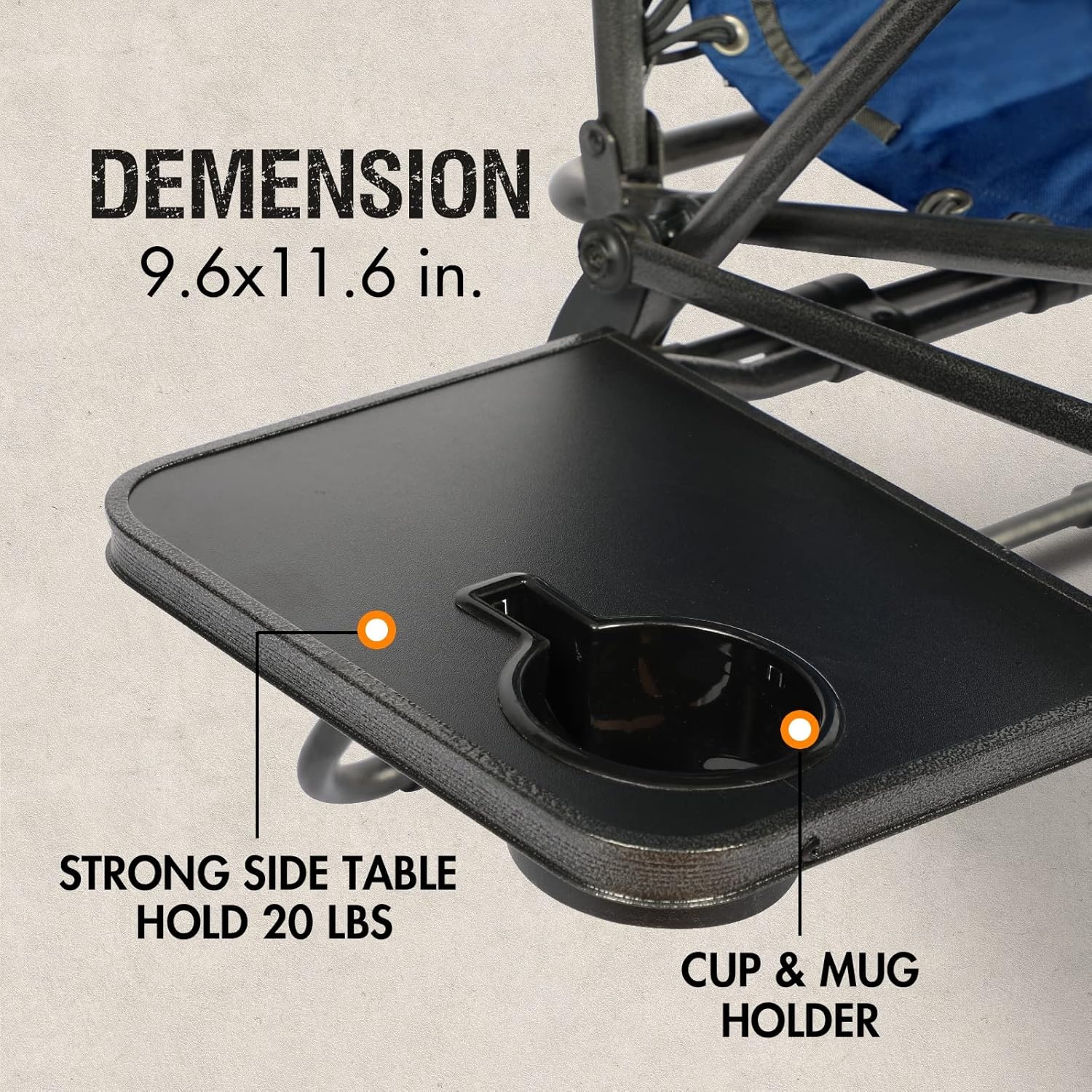image:imagePortal Portable Zero Gravity Chair Lounge Chair Outdoor Oversized Zero Gravity Chair Folding Lounge Chair with Adjustable Pillows and Cup Holder for Poolside and Lawn Support 350lbs Black 1PackGreyBlue