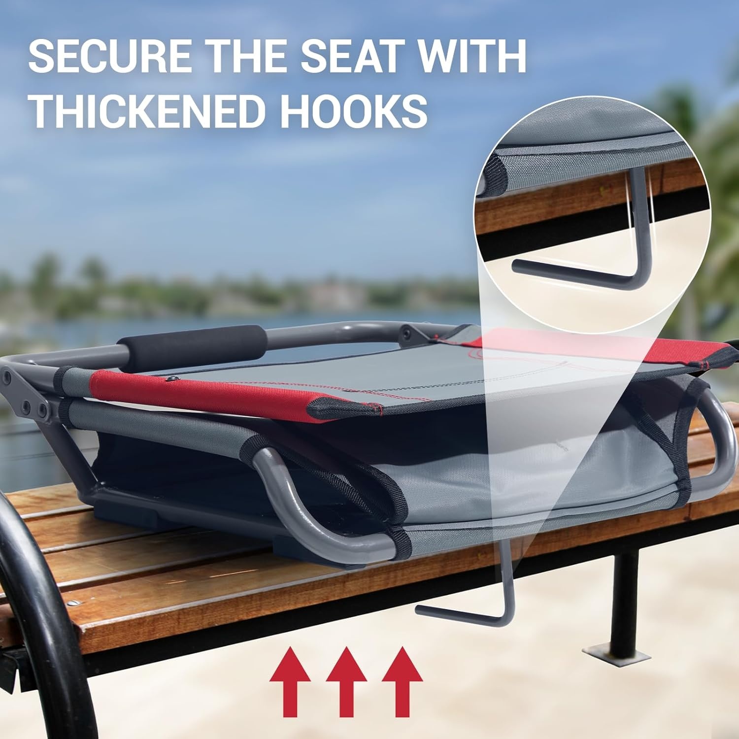 image:imagePortal Stadium Seats with Back Support Stadium Chair Bleacher Seats with Backs and Cushion Folding Bleacher Seat for Football Baseball and BasketballGrey