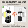 PORTAL 4 Pack Collapsible Camping Lantern, Portable Camping Lights for Power Outages, COB Lamp Battery Powered for Tent, Pop Up Camp Lantern for Hiking, Hurricane, Emergency, (Batteries Included)