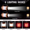 PORTAL Camping Lantern Rechargeable, Portable LED Flashlight Lantern, Camping Light for Power Outages, Emergency, Outdoor Hiking, Hurricane, Survival, 2-in-1(500LM, 4400mAh)