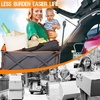 PORTAL Collapsible Folding Wagon, Push Pull Foldable Beach Wagon Cart with All-Terrain Wheels, Heavy Duty Utility Grocery Wagon for Outdoor Camping Garden Sport Shopping, Holds 225 lbs, Grey/Orange(Dark Grey)