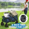 PORTAL Wagon Wheels Replacement 8″ Diameter X 3.4″ Wide for Utility Wagon Cart(1 PC)