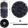 PORTAL Wagon Wheels Replacement 8″ Diameter X 3.4″ Wide for Utility Wagon Cart(2 PCS)
