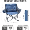 Portal 32″ Oversized Camping Chair, Foldable Heavy Duty 350 lb Padded Ergonomic Seat for Big & Tall Adults, Pinch-Free Extra Wide Design Featuring Cup Holder & Carry Bag for Fishing, Lawn & Sidelines(Blue)