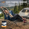 Portal 32″ Oversized Camping Chair, Foldable Heavy Duty 350 lb Padded Ergonomic Seat for Big & Tall Adults, Pinch-Free Extra Wide Design Featuring Cup Holder & Carry Bag for Fishing, Lawn & Sidelines(Blue)