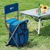 Portal Backpack Cooler Chair 2 Pack Fishing Chairs with Backrest Folding Camping Stool Compact for Outdoors Hiking Hunting Travel, Supports 225 lbs Capacity(Blue)