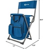Portal Backpack Cooler Chair 2 Pack Fishing Chairs with Backrest Folding Camping Stool Compact for Outdoors Hiking Hunting Travel, Supports 225 lbs Capacity(Blue)