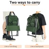 Portal Backpack Cooler Chair 2 Pack Fishing Chairs with Backrest Folding Camping Stool Compact for Outdoors Hiking Hunting Travel, Supports 225 lbs Capacity(Green)