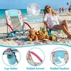 Portal Beach Chairs for Adults Camping Low Lightweight Portable Chair with Cup Holder Mesh Back Carry Bag for Outdoor Sand Lawn Travel Picnic Festival Concert(Floral-1 Pck)