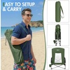 Portal Beach Chairs for Adults Camping Low Lightweight Portable Chair with Cup Holder Mesh Back Carry Bag for Outdoor Sand Lawn Travel Picnic Festival Concert(Green)