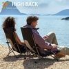 Portal Beach Chairs for Adults Camping Low Lightweight Portable Chair with Cup Holder Mesh Back Carry Bag for Outdoor Sand Lawn Travel Picnic Festival Concert(Black-1 Pck)