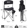 Portal Extra Large Quick Folding Tripod Stool with Backrest Fishing Camping Chair with Carry Strap(2 Pack Black)