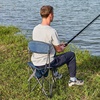Portal Extra Large Quick Folding Tripod Stool with Backrest Fishing Camping Chair with Carry Strap(Blue)