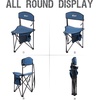 Portal Extra Large Quick Folding Tripod Stool with Backrest Fishing Camping Chair with Carry Strap(Blue)