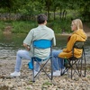 Portal Extra Large Quick Folding Tripod Stool with Backrest Fishing Camping Chair with Carry Strap(Camo)
