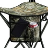 Portal Extra Large Quick Folding Tripod Stool with Backrest Fishing Camping Chair with Carry Strap(Camo)