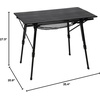Portal Outdoor Folding Portable Picnic Camping Table with Adjustable Height Aluminum Roll Up Table Top Mesh Layer, Silver(Black)