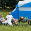 Portal Outdoor Folding Portable Picnic Camping Table with Adjustable Height Aluminum Roll Up Table Top Mesh Layer, Silver(Black)