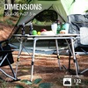 Portal Outdoor Folding Portable Picnic Camping Table with Adjustable Height Aluminum Roll Up Table Top Mesh Layer, Silver(Silver)