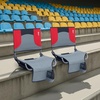 Portal Stadium Seats with Back Support Stadium Chair Bleacher Seats with Backs and Cushion Folding Bleacher Seat for Football, Baseball and Basketball(Grey)