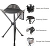 Portal Tall Folding Tripod Stool for Outdoor Camping Walking Hunting Hiking Fishing Travel, Support 225 lbs(Black)