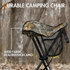 Portal Tall Folding Tripod Stool for Outdoor Camping Walking Hunting Hiking Fishing Travel, Support 225 lbs(Elevated Camo)