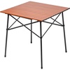Portal Lightweight Aluminum Folding Square Table Roll Up Top 4 People Compact Table with Carry Bag for Camping, Picnic, Backyards, BBQ, Silver(Brown)
