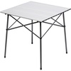 Portal Lightweight Aluminum Folding Square Table Roll Up Top 4 People Compact Table with Carry Bag for Camping, Picnic, Backyards, BBQ, Silver(Silver)