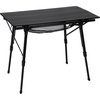 Portal Outdoor Folding Portable Picnic Camping Table with Adjustable Height Aluminum Roll Up Table Top Mesh Layer, Silver(Black)