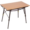 Portal Outdoor Folding Portable Picnic Camping Table with Adjustable Height Aluminum Roll Up Table Top Mesh Layer, Silver(Brown)