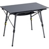 Portal Outdoor Folding Portable Picnic Camping Table with Adjustable Height Aluminum Roll Up Table Top Mesh Layer, Silver(Dark Gray)