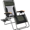 Portal Portable Zero Gravity Chair, Lounge Chair Outdoor Oversized Zero Gravity Chair Folding Lounge Chair with Adjustable Pillows and Cup Holder for Poolside and Lawn, Support 350lbs, Black, 1Pack(Mesh Green)