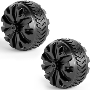 PORTAL Wagon Wheels Replacement 8″ Diameter X 3.4″ Wide for Utility Wagon Cart(2 PCS)