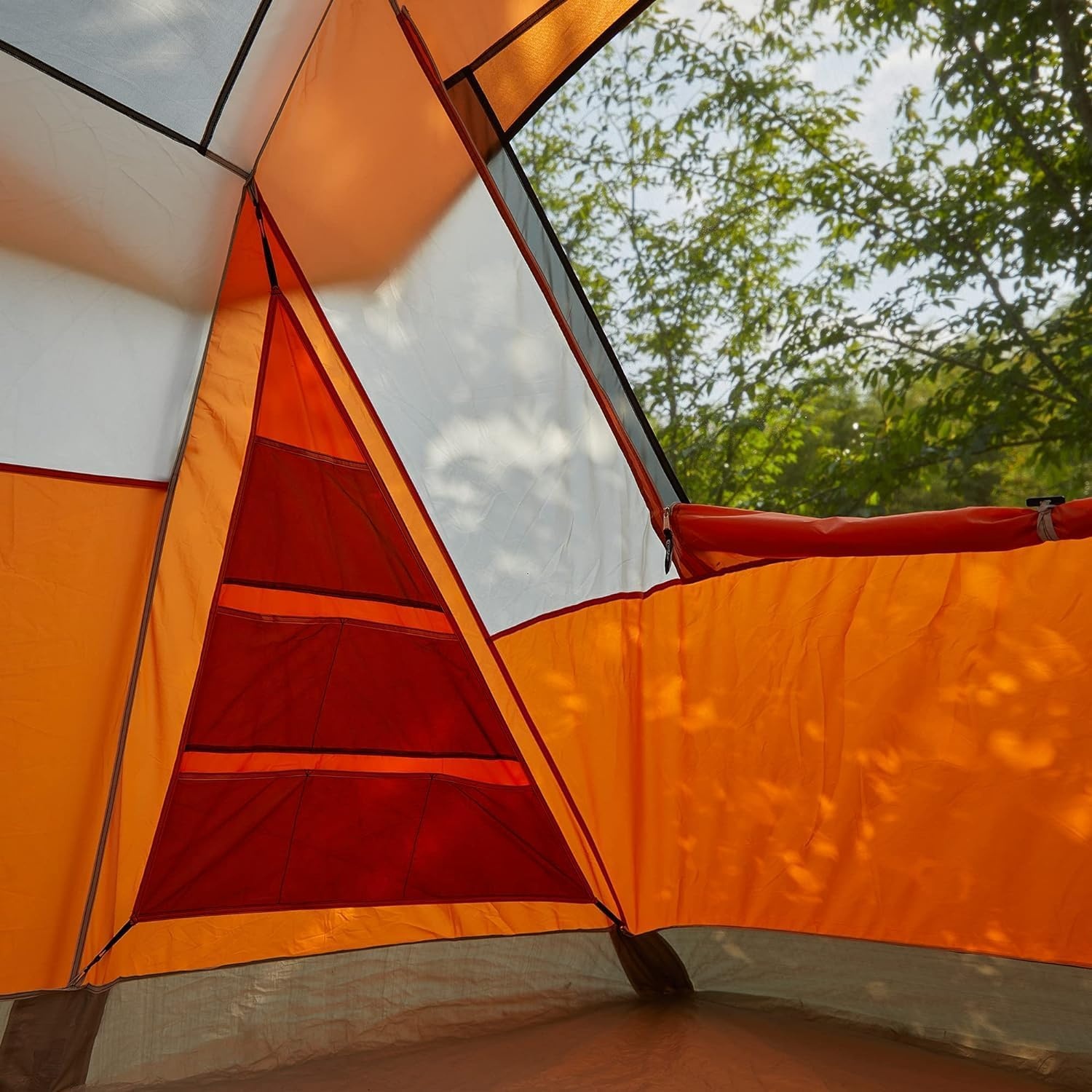 image:imagePORTAL 6810 Person Family Camping Tent with Screen Room Water Resistant Big Tunnel Tents with Rainfly Large Family Tent for Camping Outdoor PatioOrange