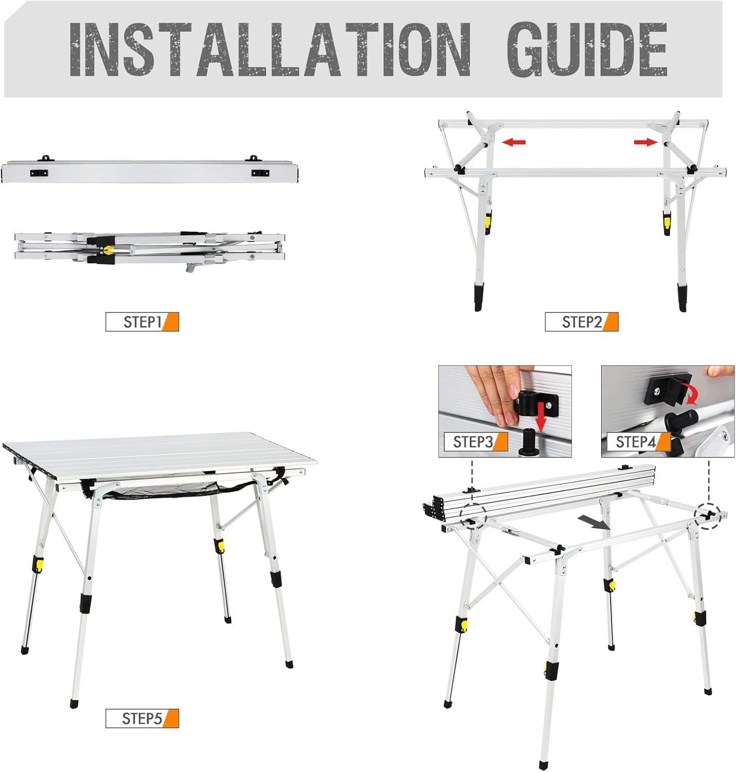 image:imagePortal Aluminium Folding Camping Table 90x73cm