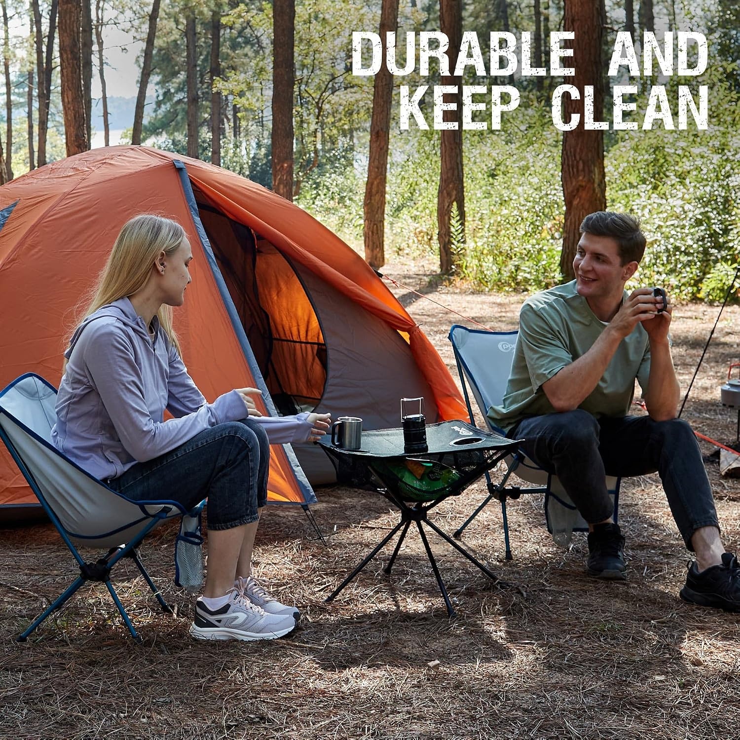 image:imagePortal Folding Camping Table Ultralight Compact Aluminum Mesh Table with Carrying Bag Small Beach Table Foldable Portable for Sand Outdoor Picnic Camp Boat Travel Black